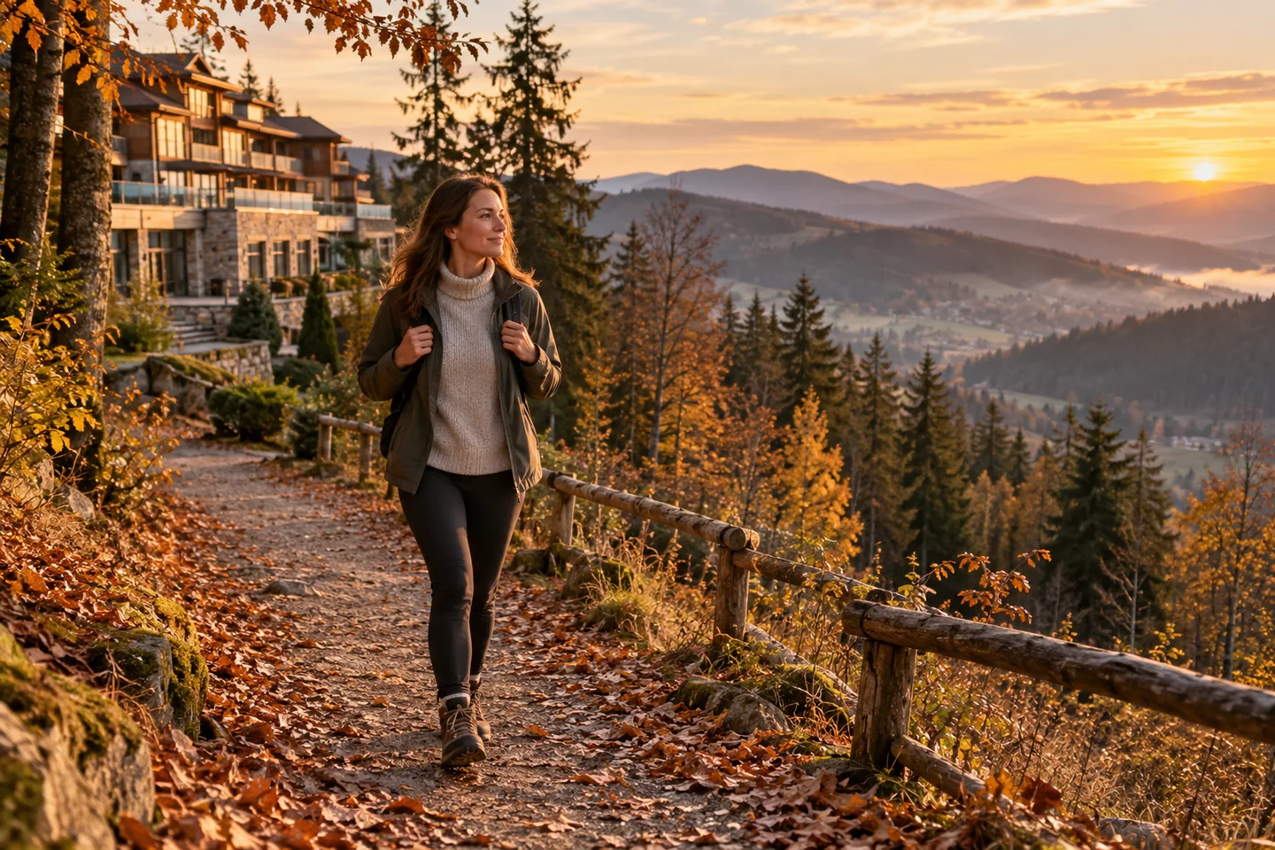 Lekki bagaż przygotowany na samotny weekend w górskim hotelu SPA